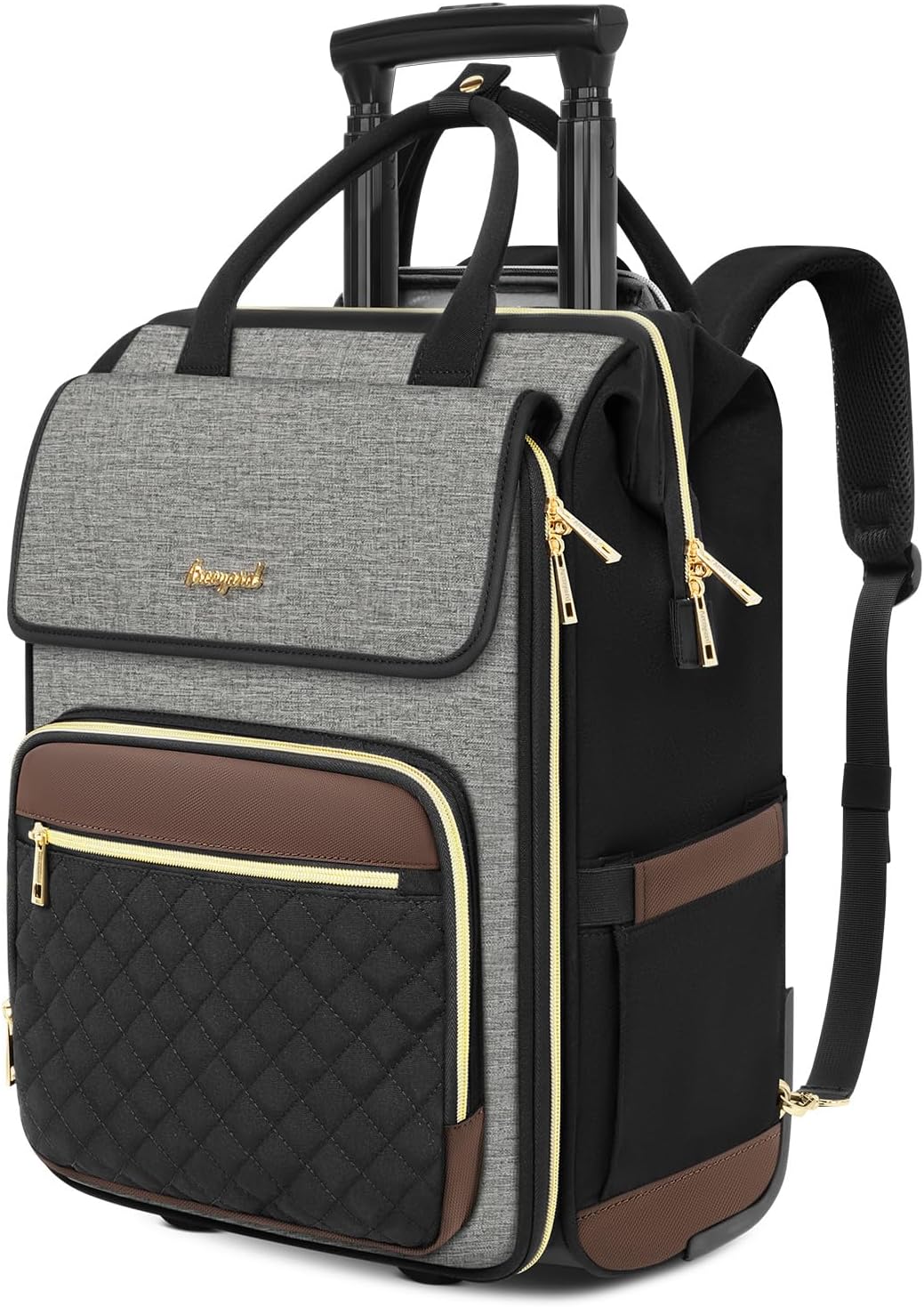 Mochila con ruedas Arcoyard para mujeres, mochila rodante para port...