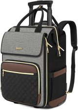Mochila con ruedas Arcoyard para mujeres, mochila rodante para port...
