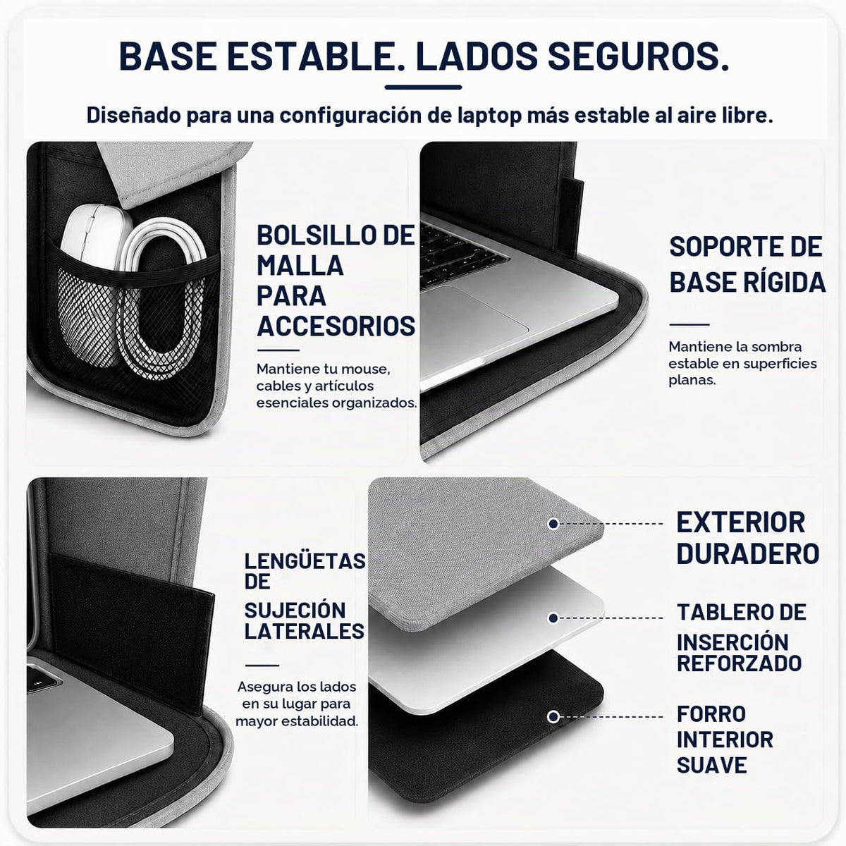 Parasol para laptop actualizado 2026 para trabajar al aire libre, s...
