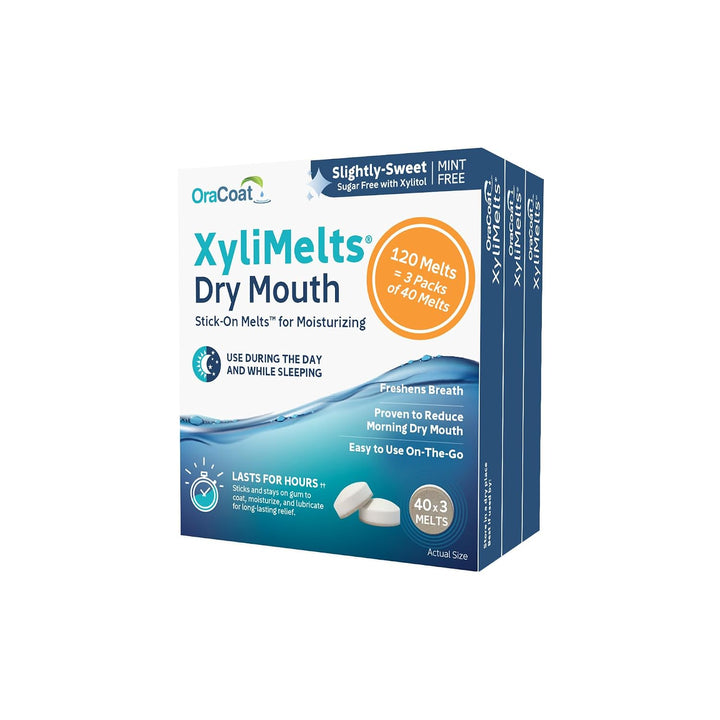 Oracoat XyliMelts - Discos hidratantes para la boca seca, sin azúca...