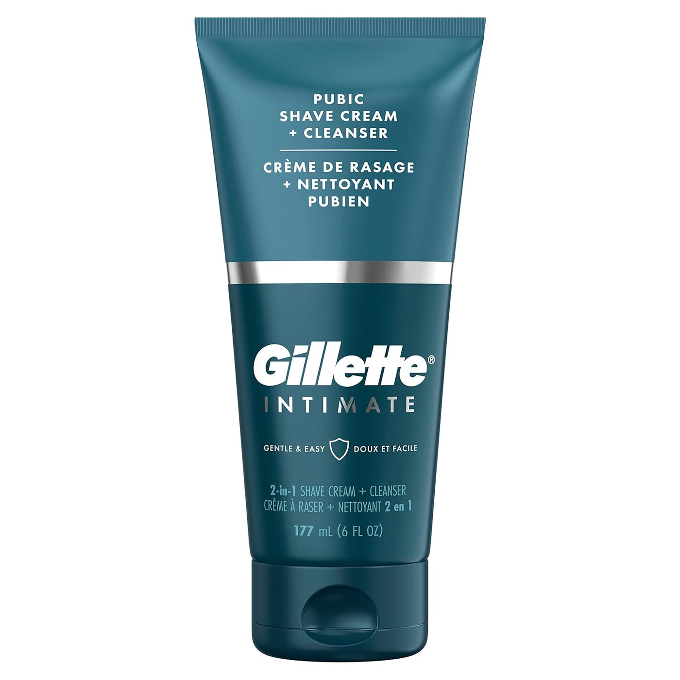 Gillette Intimate 2 en 1 Crema de Afeitado Púbico + Limpiador, Fórm...