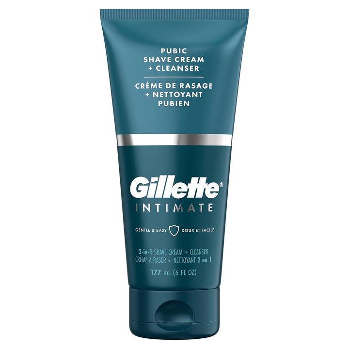 Gillette Intimate 2 en 1 Crema de Afeitado Púbico + Limpiador, Fórm...