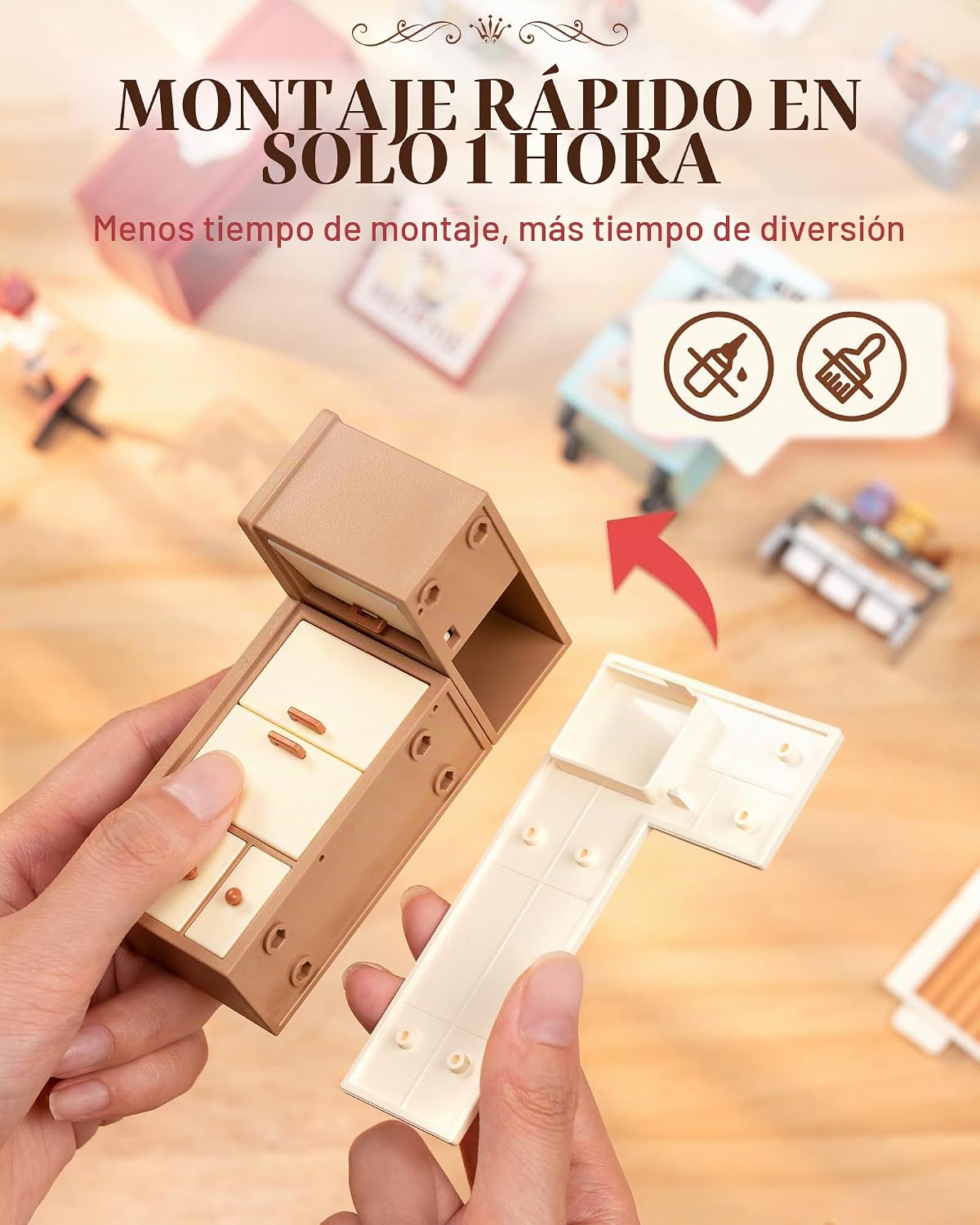 Rolife Super Creator DIY Juego de construcción de casas de plástico en miniatura Tienda de helados