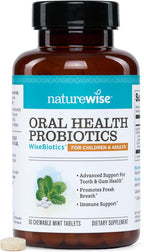 NatureWise Probióticos orales para boca, mal aliento masticables
