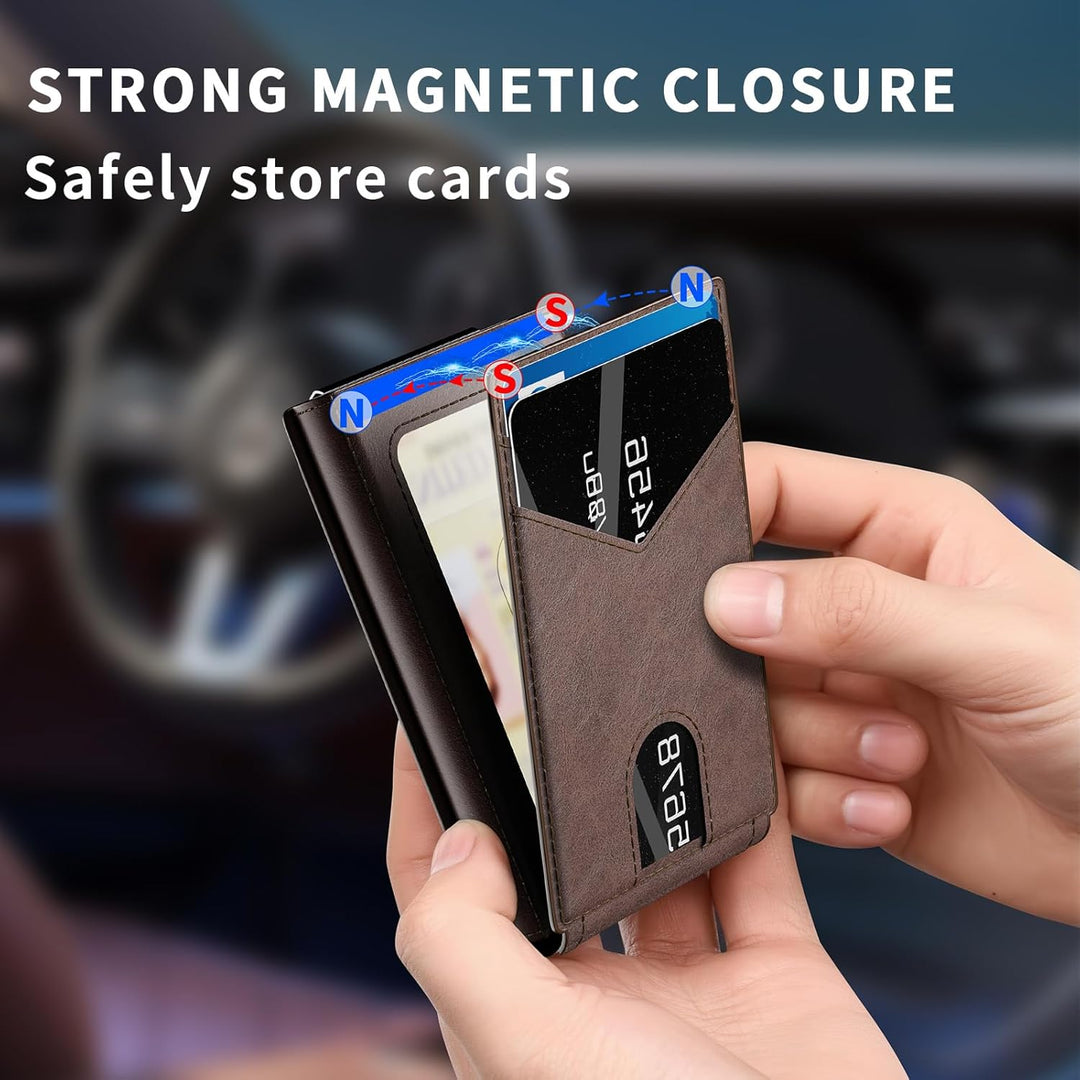 KISUEDZP Cartera delgada para hombres con bloqueo RFID - soporte de...