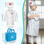Kit de médico para niños, 36 piezas de juego de doctor para niños pequeños de 3 a 5 años con bolsa de almacenamiento médico y estetoscopio real, kits médicos, juguetes de médico, divertido juego de rol de médico, regalo para niños pequeños