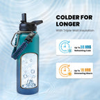 RAYMYLO Botella de agua aislada de 40 oz, acero inoxidable al vacío de