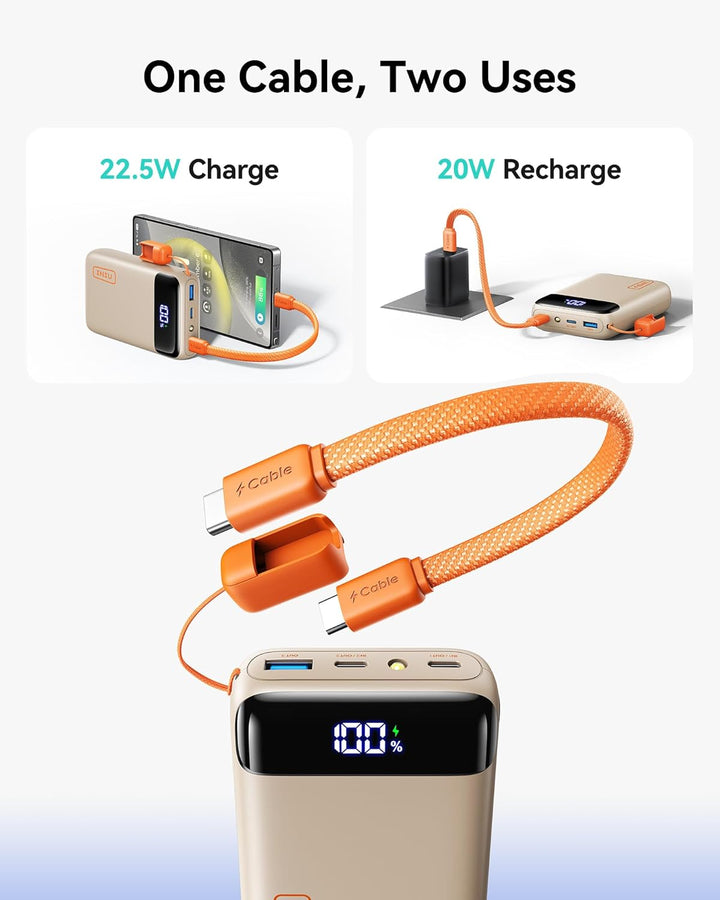 INIU Cargador portátil, más pequeño de 22.5 W, 20000 mAh, USB C, ca...