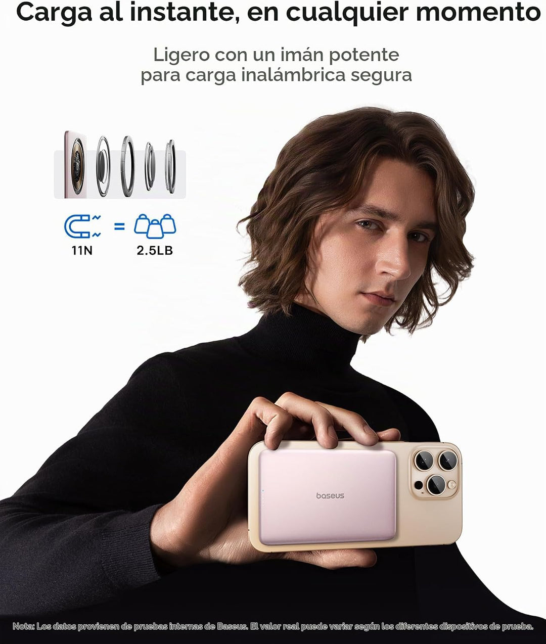 Baseus Picogo Power Bank - Cargador portátil MagSafe ultra delgado...