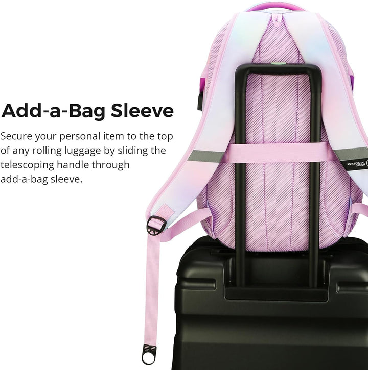 Swissdigital Mochila para laptop con puerto de carga USB, mochila d...