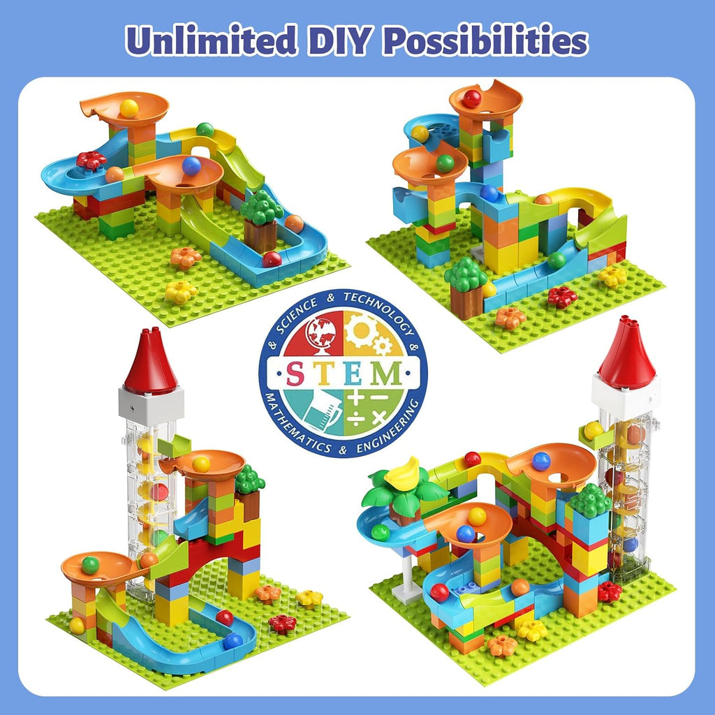 Juguete de Carrera de Mármol con Ascensor Motorizado, Kit de Laberinto de Mármol con Máquina de Movimiento Perpetuo, Juego Educativo de Construcción de Bloques de Construcción STEM, Entrenamiento de