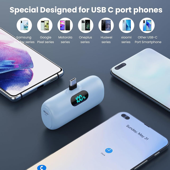 [Paquete de 2] Mini Cargador Portátil 5000mAh Banco de Energía, Ene...