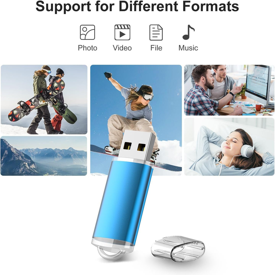 RAOYI Paquete de 10 unidades 1 GB 1G USB Flash Drive USB 2.0 Memory...
