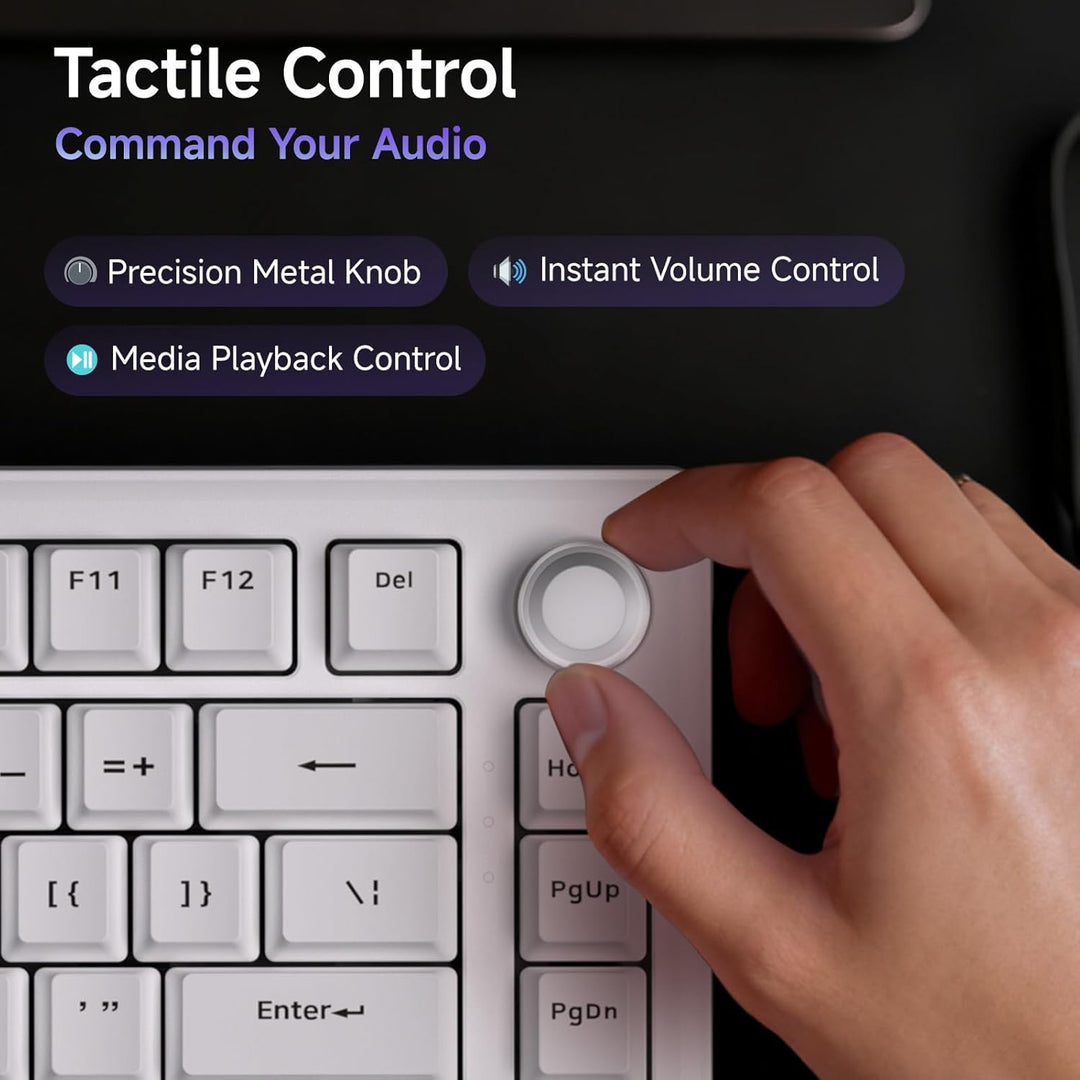 DIERYA DK81E Teclado mecánico para juegos 75%, intercambiable en ca...