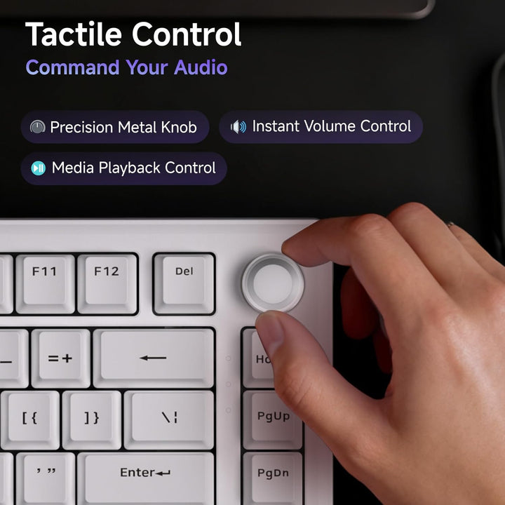 DIERYA DK81E Teclado mecánico para juegos 75%, intercambiable en ca...
