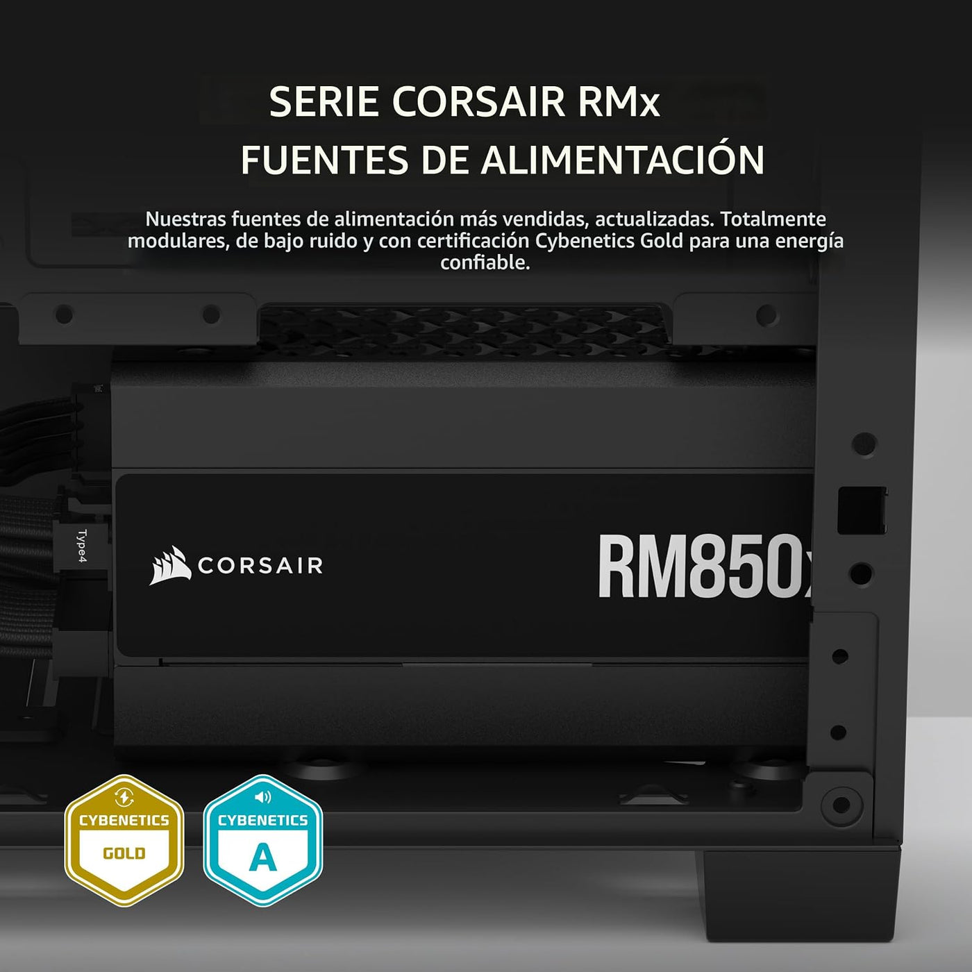 CORSAIR Fuente de alimentación RM850x ATX 3.1 PCIe 5.1 750W - Negro...