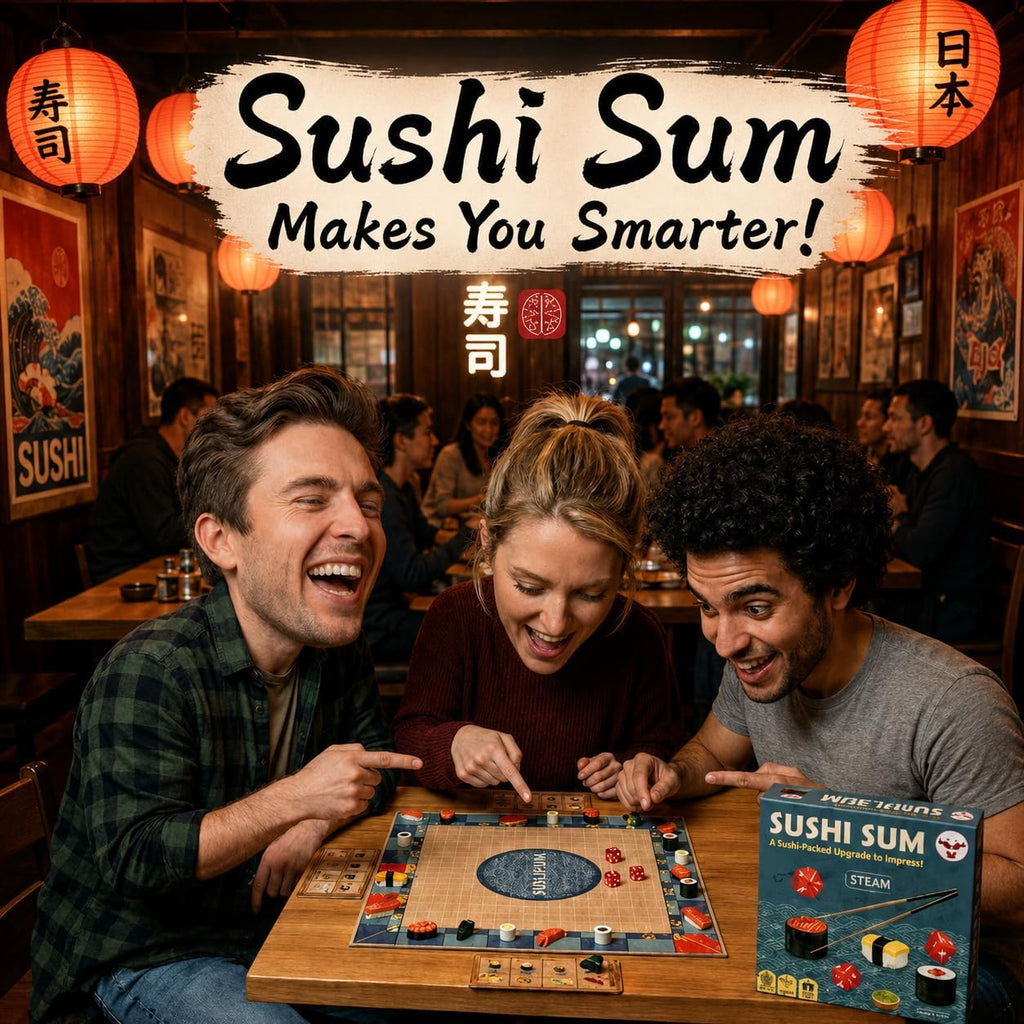 Juego familiar de suma de sushi y palillos | Desafío STEM Sushi | A partir