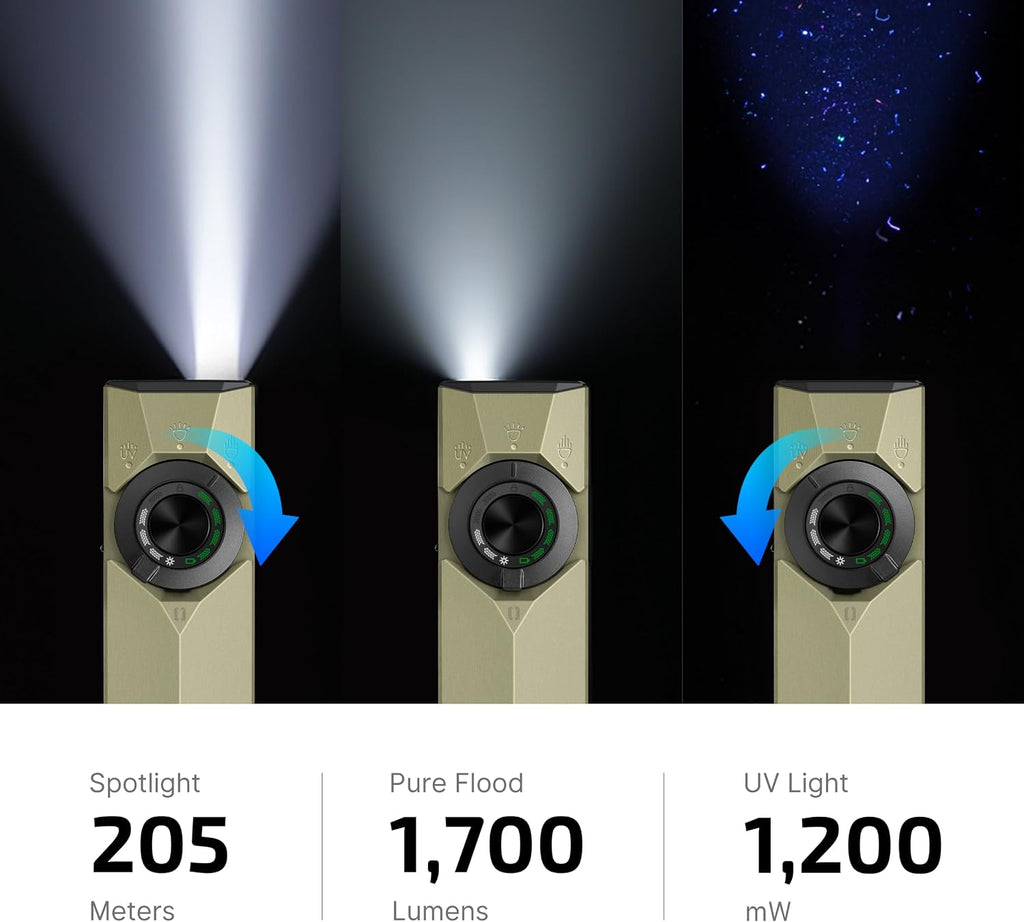 OLIGHT ArkPro Linterna EDC plana ultra recargable, 1700 lúmenes