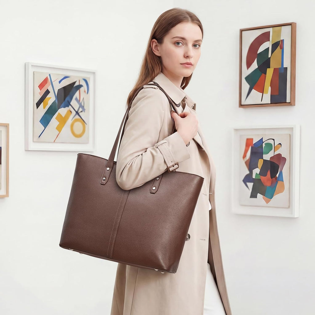 S-ZONE Bolsa de mano para mujer, bolsos de trabajo, bolsos de mano, correa