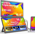 KEFEYA Monitor portátil de 15.6 pulgadas, extensor de pantalla trip...