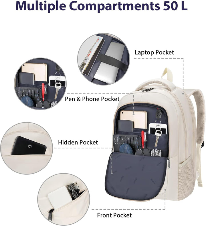 MATEIN - Morral extra grande para mujeres, de 18 pulgadas, compatib...