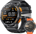 Relojes inteligentes militares con GPS integrado, más de 170 modos deportivos para hombres con linterna, reloj inteligente para teléfonos Android y iPhone, pantalla AMOLED de 1.43 pulgadas, altímetro