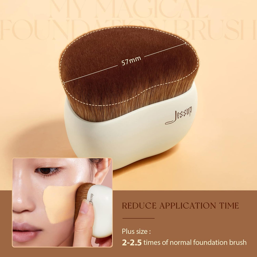 Jessup Brocha de maquillaje, Brocha para base Brocha Kabuki de punt...