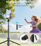 TONEOF 68" magnético aluminio teléfono trípode selfie palo para iPhone y