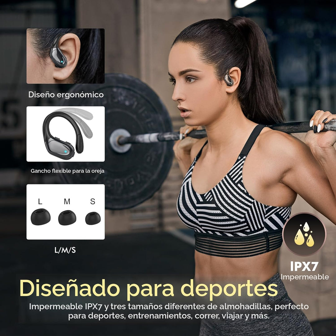HAOYUYAN Auriculares inalámbricos, auriculares Bluetooth deportivos...
