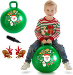 Paquete de 2 bolas de tolva de 18 pulgadas, juego de bolas hinchables verde y nube con asas, bombas y pinzas para el cabello, juguetes inflables de salto para niños de 3 a 8 años