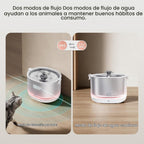 Fuente de agua para gatos sin bombeo de acero inoxidable, 2,5 L
