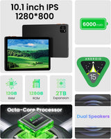 Tableta: Tablet de 10 pulgadas, tabletas Android 15, 12 GB de RAM 1...