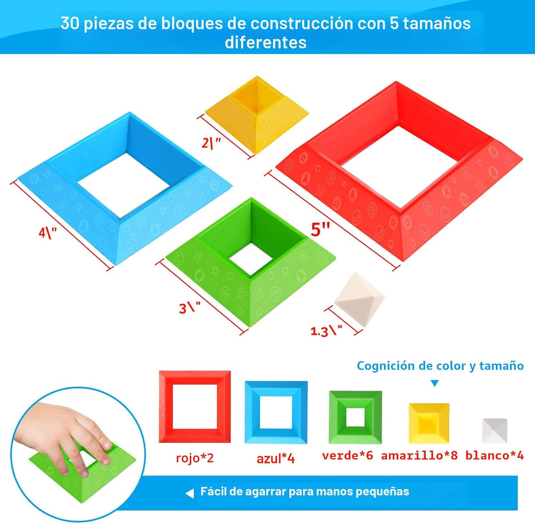 Hieoby Juguetes Montessori para niños y niñas de 1, 2, 3, 4 años, a...