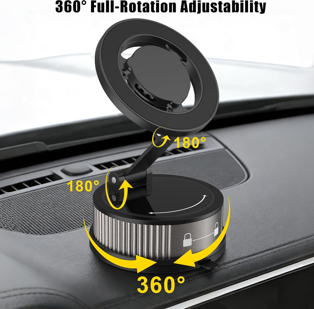Soporte magnético para teléfono para automóvil con difusor de fragancia, soporte universal giratorio de 360° para teléfono móvil compatible con MagSafe iPhone 17/16/15/14/13/12 y más (gris