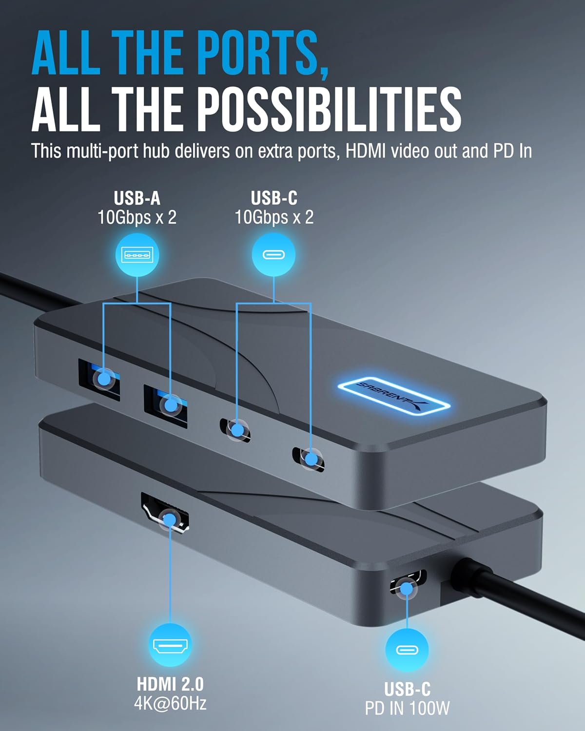 SABRENT, HB-TG5P, hub USB