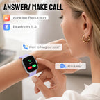Reloj inteligente para mujer, rastreador de fitness HD de 1.83 pulgadas (respuesta/hacer llamadas) con monitor de frecuencia cardíaca 24/7/sueño/SpO2, resistente al agua IP68, más de 100 modos