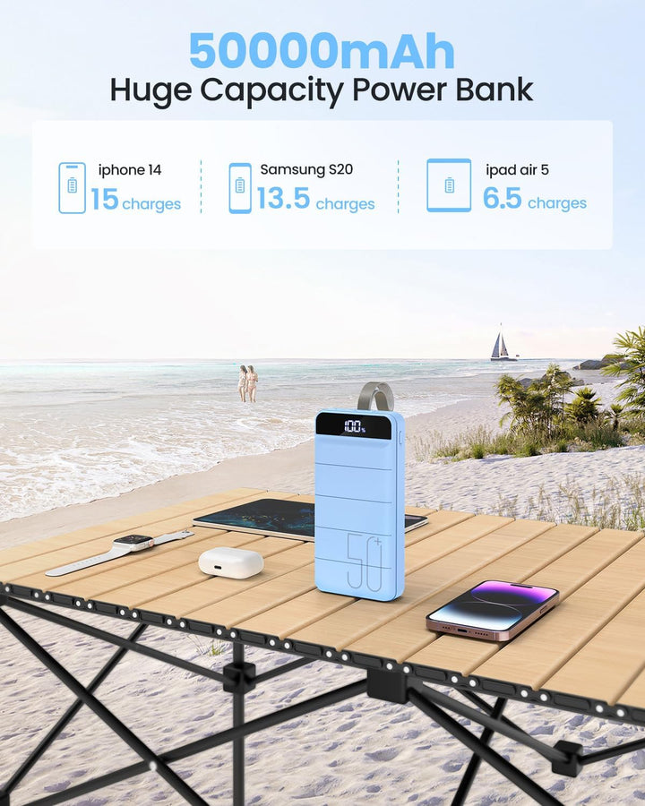 Banco de energía de carga rápida 50000mAh - Cargador portátil de 22...