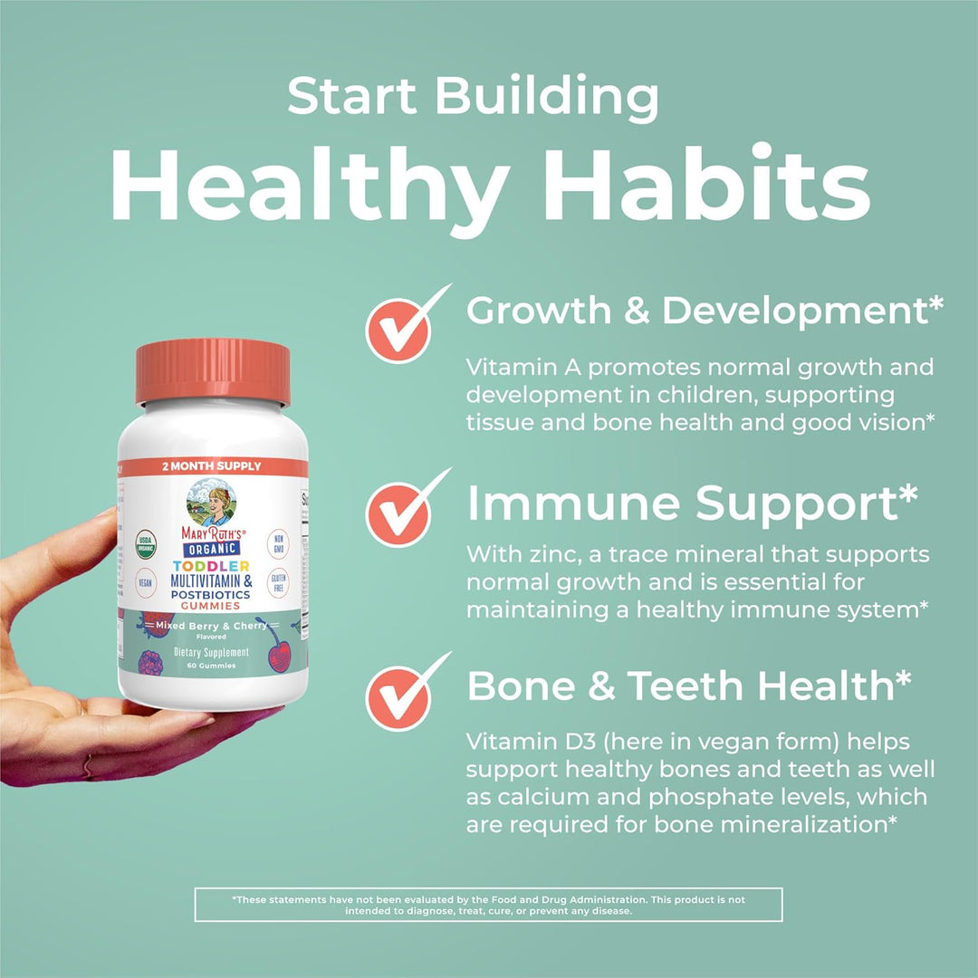 MaryRuth Organics Gomitas multivitamínicas postbióticos