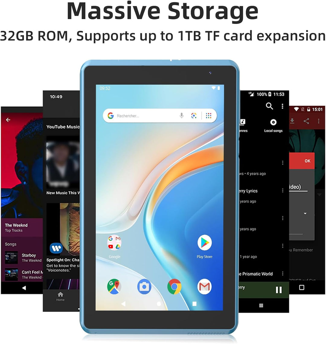 IWEGGO Tablet Android 15 con estuche, tablet de 7 pulgadas 8GB RAM+...