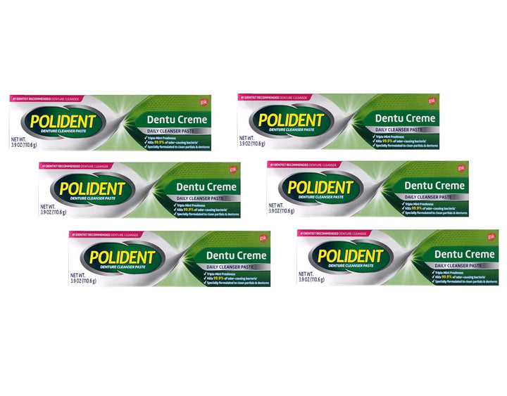 Polident GlaxoSmithKline - Crema dental, 3.9 onzas (paquete de 6)