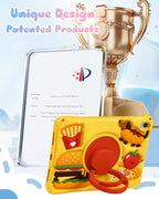 Boaretiu - Funda para iPad A16 - Linda funda de silicona suave de dibujos animados para iPad de 11ª generación de 11 pulgadas 2025/10ª generación de 10.9 pulgadas 2022 con correa para el hombro, soporte giratorio para niños y niñas