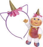 Cabbage Patch Kids CPK and Me - Muñeca de unicornio brillante de 9 pulgadas y accesorio de diadema de unicornio a juego