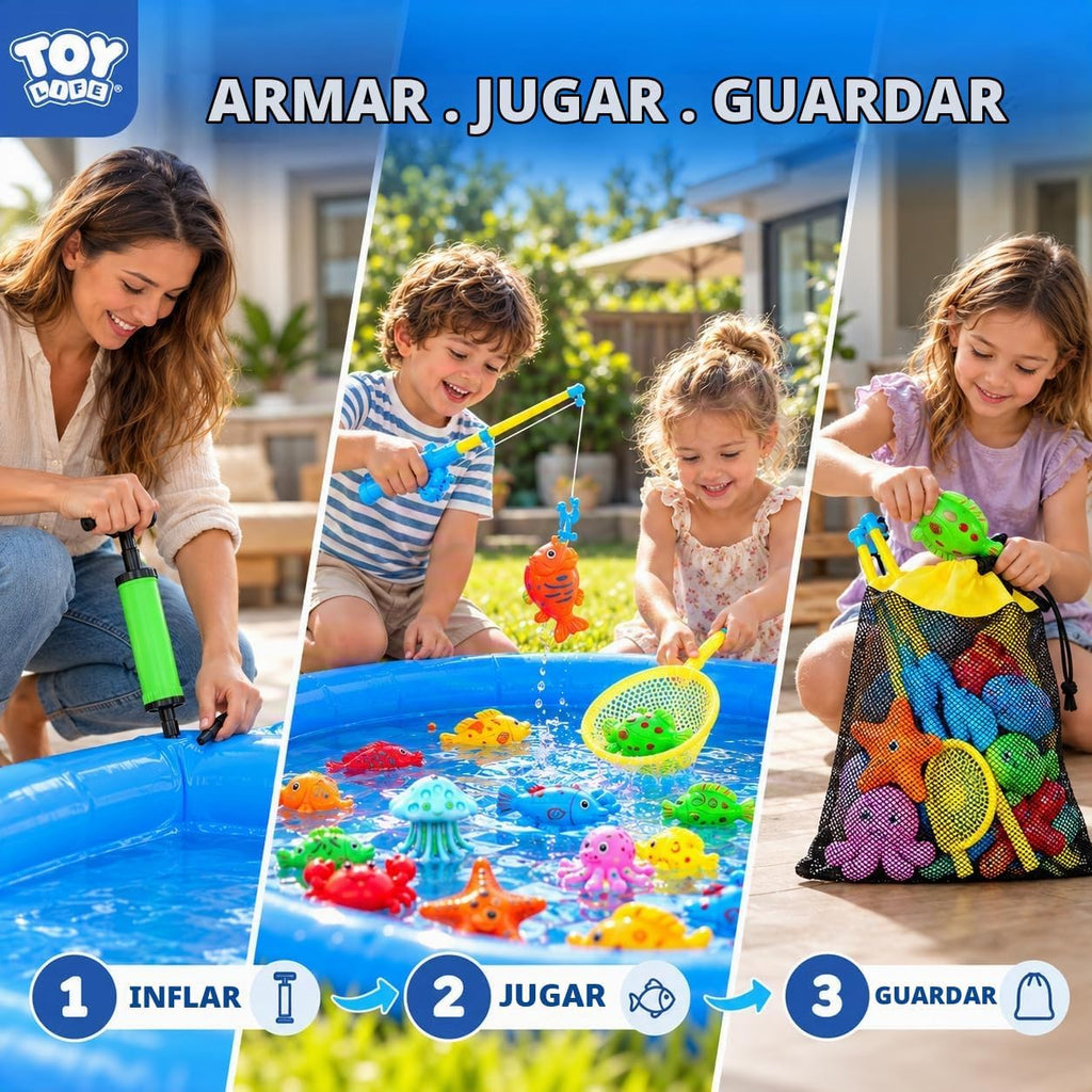 TOY Life Magnetic Fishing Game para Kids, Bathtub y Pool Toy, Ages 3-5