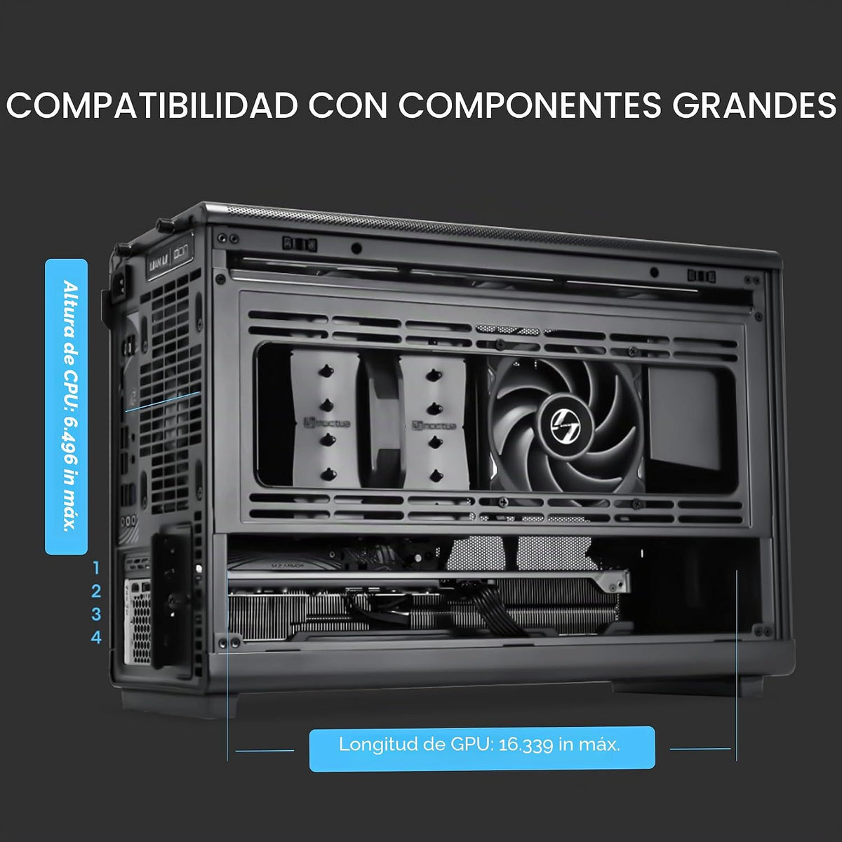 Lian Li Caja A3-mATX Micro ATX Edición de madera Panel de | No incl...