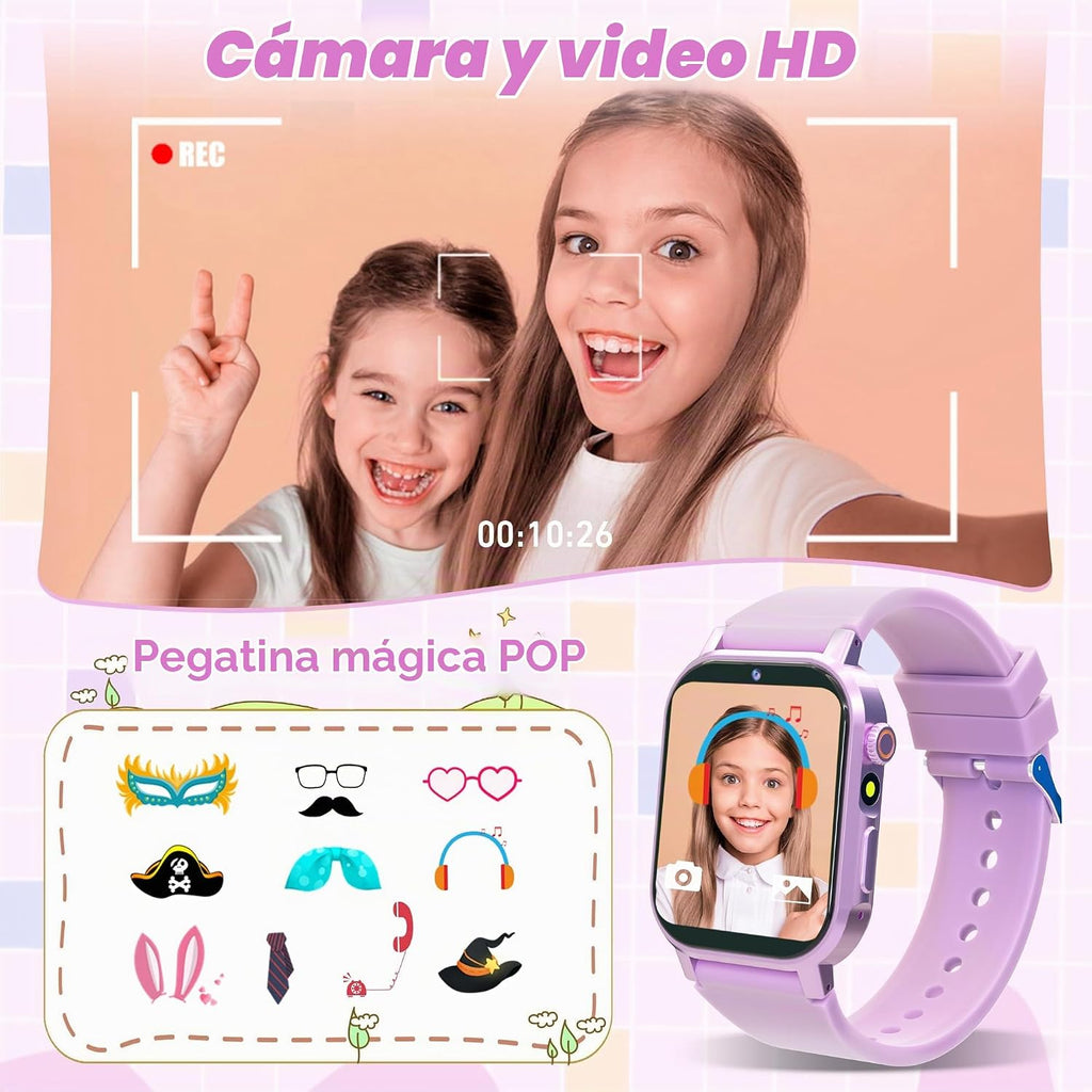Phyulls Relojes inteligentes para niños con 32 juegos de rompecabezas
