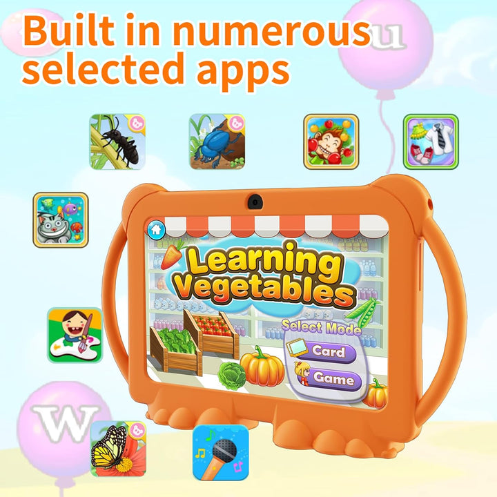 PEICHENG Tableta para niños de 7 pulgadas Android 12.0 para niños p...