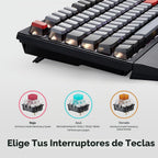 Hexgears Teclado mecánico inalámbrico X5 tamaño completo 108 teclas - Dark