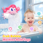 Juguetes de baño, juguetes de baño iluminados para bebés, máquina de burbujas de baño con luz RGB colorida, gran cumpleaños para niños y niñas, juguete de bañera para niños de 1-3, 4-8 años