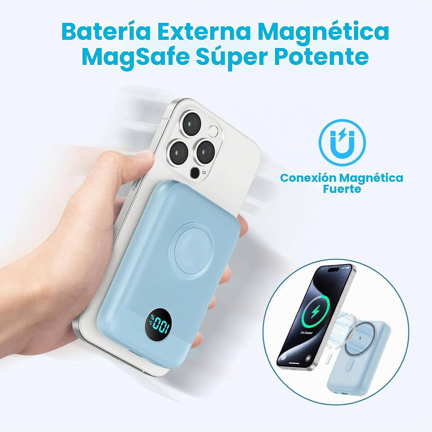GKUTW Cargador portátil magnético para iPhone y Apple Watch, 10800...