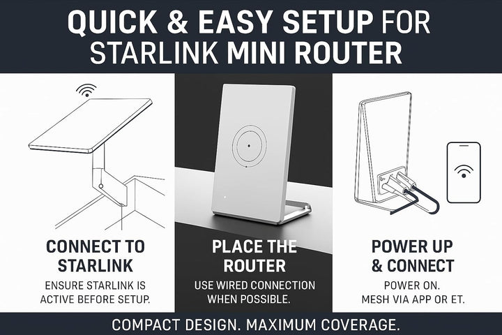 Router Mini Genérico Compatible con Star-Link Gen 2 Gen 3